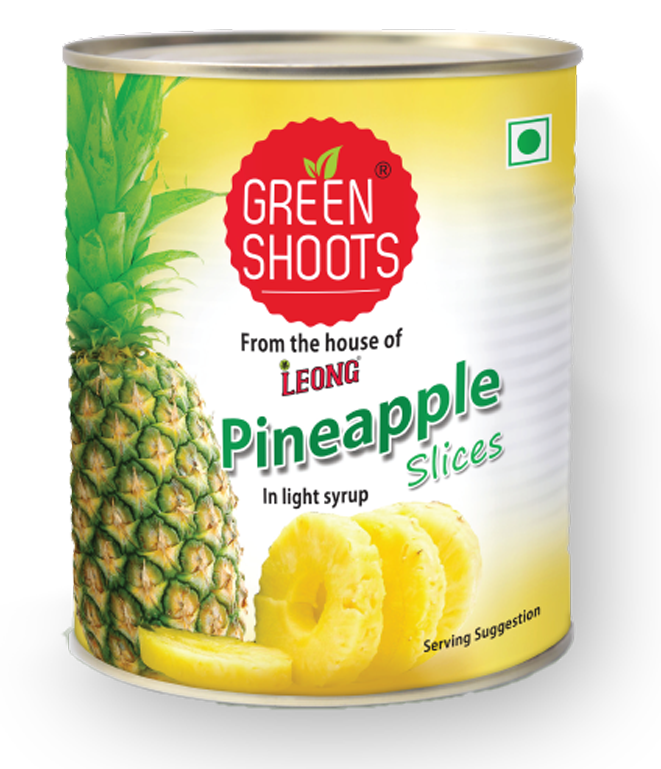 Green Shoots Pineapple in Light Slice